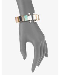Delfina Delettrez | Multicolor Chunky Multistone Sterling Silver Bracelet | Lyst