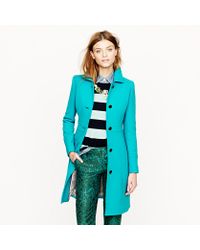 J.crew Doublecloth Lady Day Coat with Thinsulate in Blue | Lyst