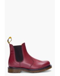 dr martens burgundy chelsea boots