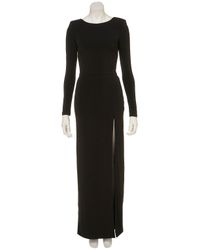 Lyst - Topshop Shoulder Pad Maxi Dress in Black