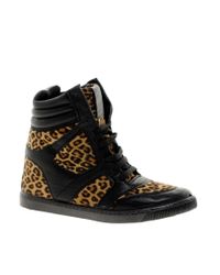 river island wedge trainers