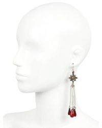 Marni | Red Swarovski and Resin Pendants Earrings | Lyst