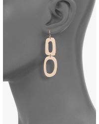 Ippolita | Pink Sterling Silver 18k Gold Double Link Drop Earrings | Lyst