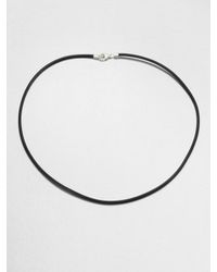 Robin Rotenier | Black Leather Cord Necklace for Men | Lyst