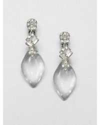 Alexis Bittar | Metallic Lucite Swarovski Crystal Clipon Drop Earrings | Lyst