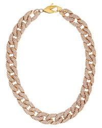 Rebecca Minkoff | Metallic Pave Chain Link Necklace | Lyst