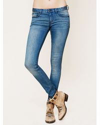 Free People | Blue Shower Me With Flowers Jeans | Lyst