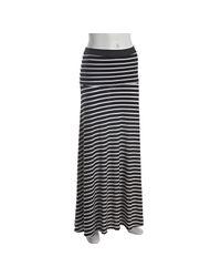 Lyst - Bcbgmaxazria Black and White Striped Knit Karolin Maxi Skirt in ...