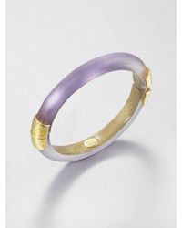 Alexis Bittar | Purple Hinged Lucite Bangle Bracelet | Lyst