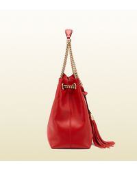 gucci soho red leather shoulder bag