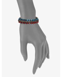 DANNIJO | Blue Swarovski Crystal Tricolor Bracelet | Lyst