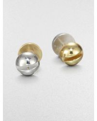 A.L.C. | Metallic Two Tone Screw Stud Earrings | Lyst