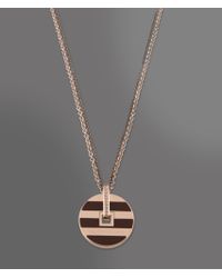 Emporio Armani | Metallic Steel Necklace With Rhinestones | Lyst