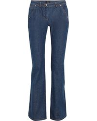 A.P.C. | Blue Midrise Flared Jeans | Lyst