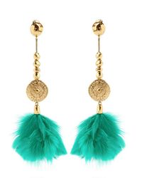 Aurelie Bidermann | Green Cite Dor Feather Earring | Lyst