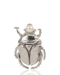 Delfina Delettrez | Metallic Cockroach Silver Brooch | Lyst