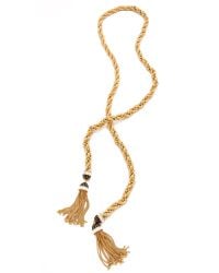 Lyst - Rachel zoe Long Tassel Necklace in Metallic