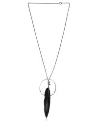 Ann Demeulemeester | Metallic Pigeon Feather Silver Necklace for Men | Lyst