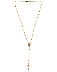 Dolce & Gabbana | Metallic Gold Rosary Necklace for Men | Lyst