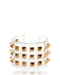 Valentino | Multicolor Studded Plexi Cuff Bracelet | Lyst