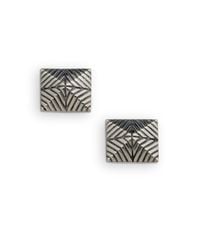 Elizabeth and James | Metallic Deco Stud Earrings | Lyst