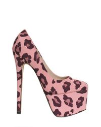 KG by Kurt Geiger Pink 160mm Delight Leopard Printed Pumps