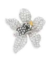 CZ by Kenneth Jay Lane | Purple Orchid Crystal Brooch | Lyst