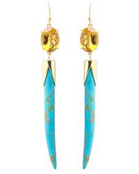 Kelly Wearstler | Metallic Stone and Horn Earring | Lyst