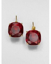 kate spade new york | Red Faceted Square Earrings | Lyst