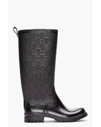 Marc by marc jacobs Black Rubber Rain Boot in Black | Lyst