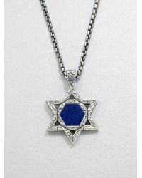 Stephen Webster | Metallic Sterling Lapis Star Pendant Necklace for Men | Lyst