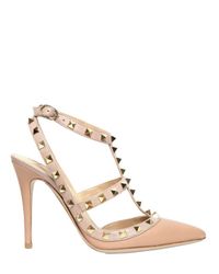 Valentino | Natural 100mm Rock Stud Calfskin Pointy Pumps | Lyst