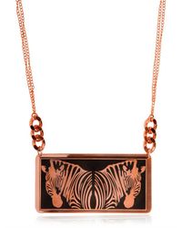 Hirschell | Pink Zèbre 1 Double Cuivre Necklace | Lyst