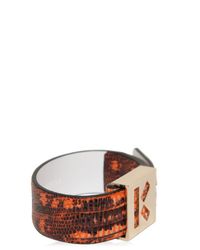 KENZO | Orange Tejus Printed Leather Bracelet | Lyst