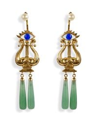 Delfina Delettrez | Green Gold Plated Silver Eyes On Me Earrings | Lyst