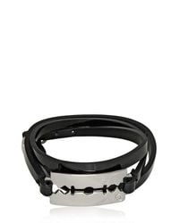 McQ | Black Patent Leather Triple Wrap Bracelet | Lyst