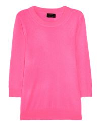 Lyst - J.Crew Tippi Neon Fineknit Cashmere Sweater in Pink