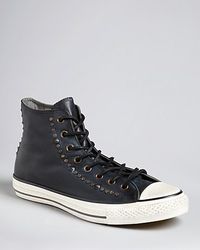 Converse | Black John Varvatos Studded Leather High-tops for Men | Lyst