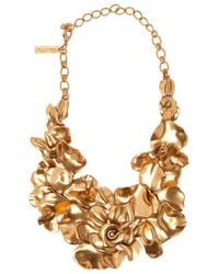 Oscar de la Renta | Pink Rose Petal Collar Necklace | Lyst