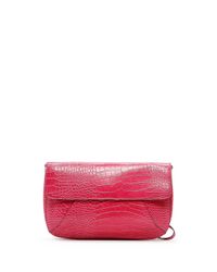 Lyst - Mango Croc Effect Shoulder Bag in Pink