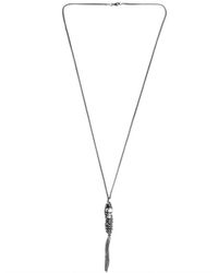 Emanuele Bicocchi | Metallic Skull Pendant Woven Silver Necklace for Men | Lyst