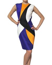 ROKSANDA | Multicolor Silk Gazar Wool Crepe and Tweed Dress | Lyst