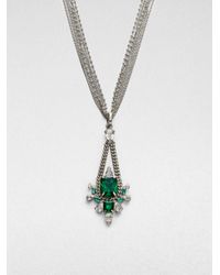 ABS By Allen Schwartz | Metallic Medallion Chain Pendant Necklace | Lyst