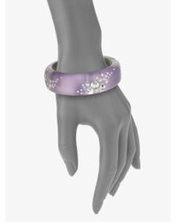 Alexis Bittar | Purple Jeweled Lucite Bangle Bracelet | Lyst