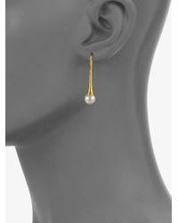 Gurhan | Metallic Freshwater Pearl & 24k Yellow Gold Drop Earrings | Lyst
