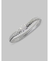 John Hardy | Gray Classic Chain Diamond & Sterling Silver Small Bracelet | Lyst