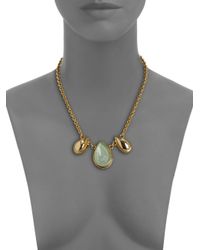 Kara Ross | Metallic Natural Water Snakeskin Resin Cast Necklace | Lyst