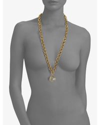 Kelly Wearstler | Metallic Clear Quartz Prong Pendant Necklace | Lyst