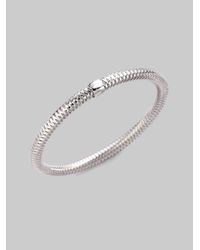 Roberto Coin | Metallic 18k White Gold Bracelet | Lyst